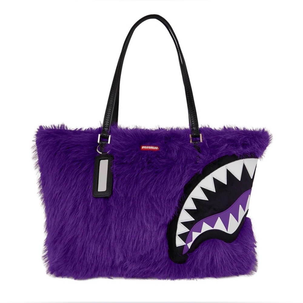 24HR FINAL DROP ⬇️ Sprayground Furzilla Purple shark tote bag - Picture 2 of 4
